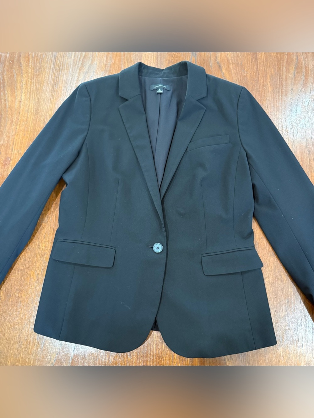 Ann Taylor Black Single-Button Blazer